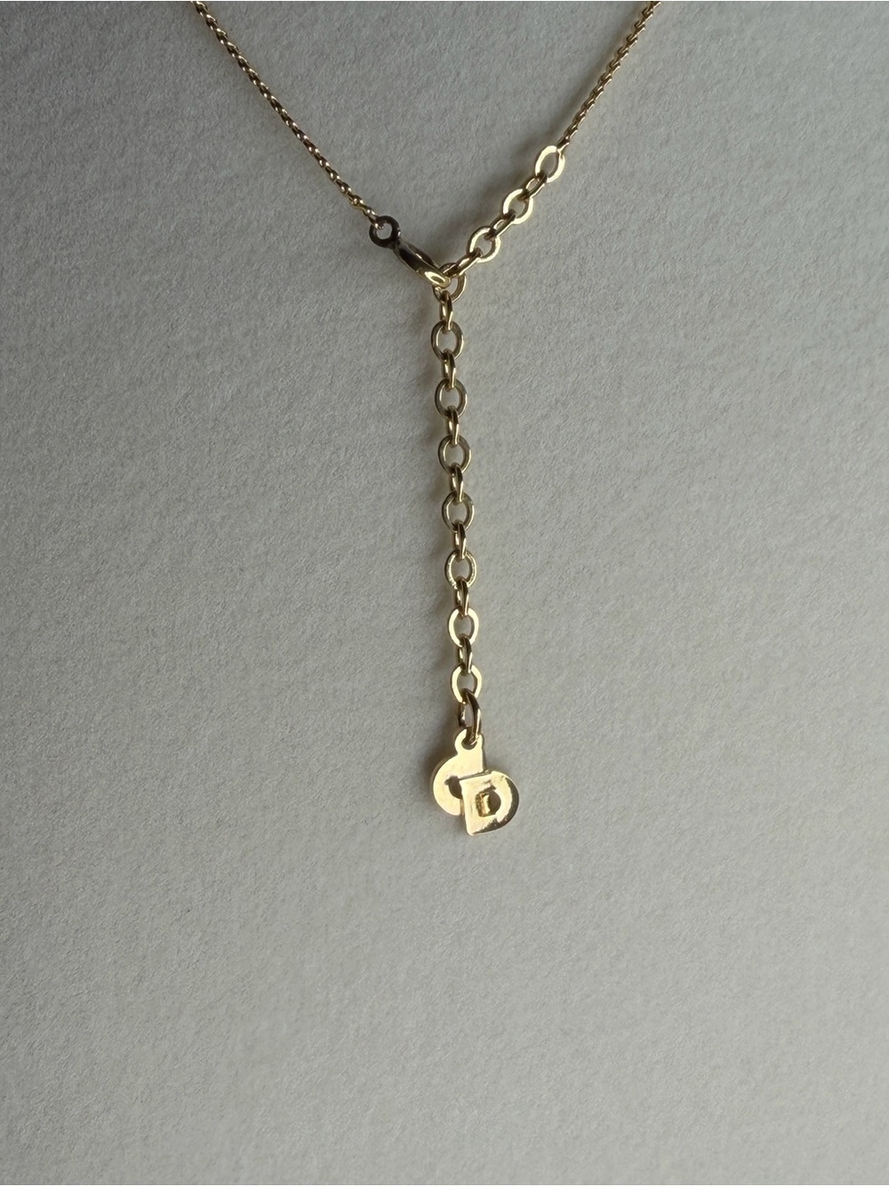 DIOR Dainty CD Logo Circle Pendant Necklace 17in - Picture 7 of 10